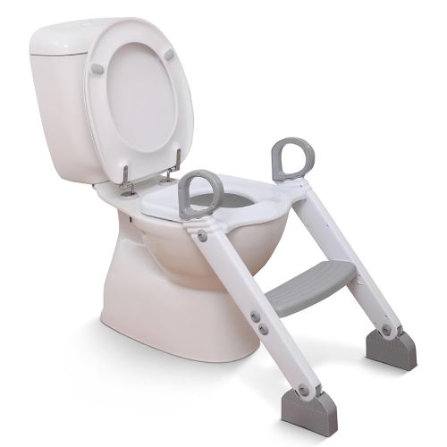 Dreambaby Toddler Toilet Seat with Steps - Adjustable Potty Seat with Steps & Splash Guard, Potty Seat with Ladder, Ergonomic Handles, Non-Slip Pads, Fits Most Toilets,Potty Training Seat Potty Ladder