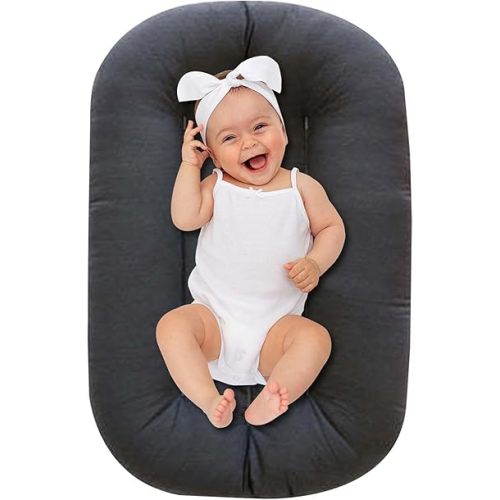Baby Lounger for Baby 0-12 Months, Soft Organic Cotton Infants Floor Seat & Loungers