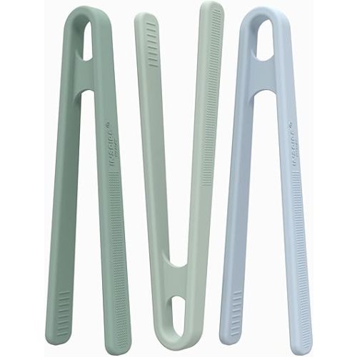 Inspire My Play 3 x Green Silicone Mini Tongs for Kids - Kids Tweezers for Fine Motor - Small Toddler Tongs - Child Sensory Toys and Accessories