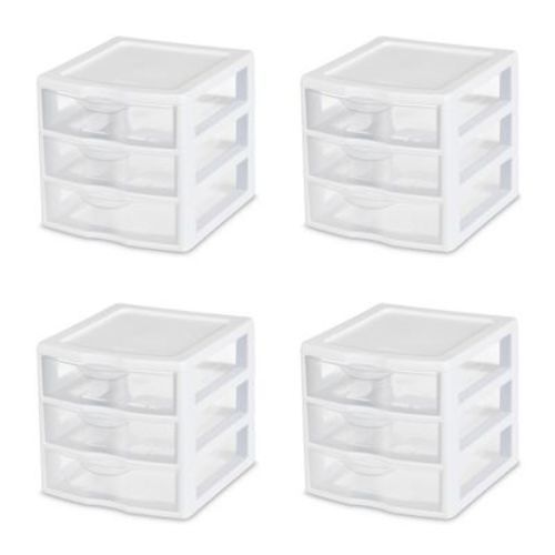 Sterilite ClearView Compact Stacking Storage Organizer System
