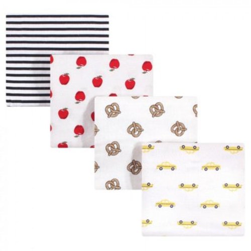 Hudson Baby Infant Cotton Flannel Receiving Blankets, Nyc, One Size