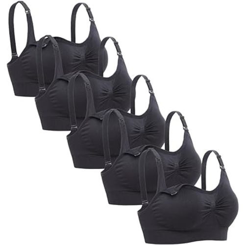Womens Seamless Nursing Bra Sleeping Maternity Bralette for Breastfeeding Pack of 3