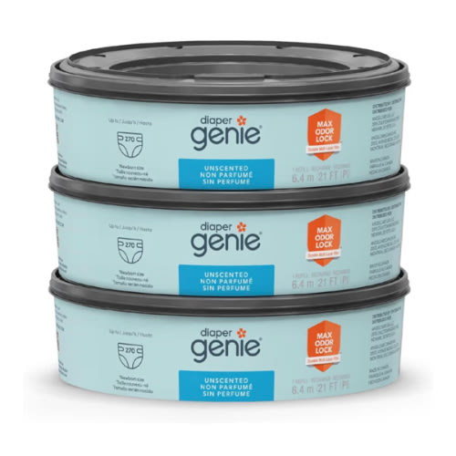 Diaper Genie Bags Refills 270 Count (Pack of 8) with Max Odor Lock | Holds Up to 2160 Newborn Diapers