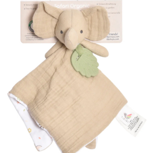 Elephant Comforter with Rubber Teether