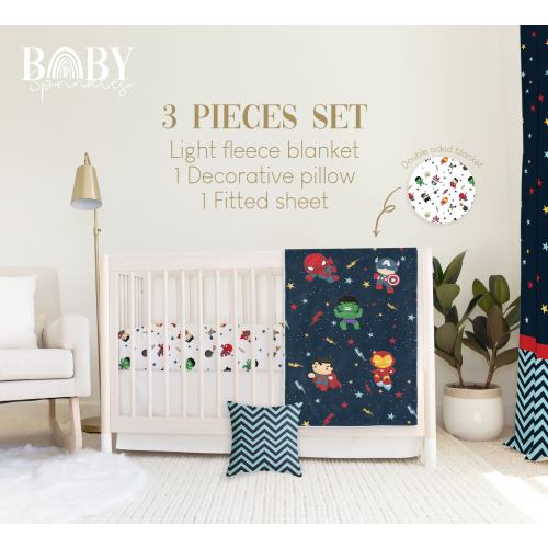 Superhero mix Crib Bedding Set, Hero Mix Baby Crib Bedding, Superhero Nursery, Baby Hero Nursery, handmade furniture and decor