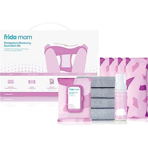 Amazon.com: Frida Mom Postpartum Recovery Essentials Kit | Disposable Underwear, Ice Maxi Absorbency Pads, Cooling Witch Hazel Medicated Pad Liners, Perineal Medicated Healing Foam (11 PIECE SET) : Health & Household