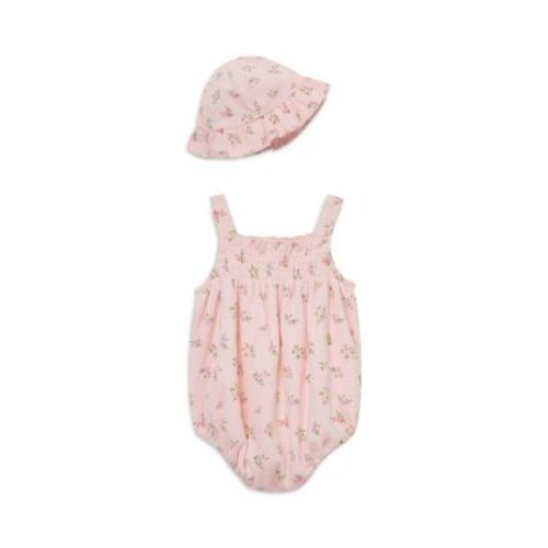 Girls' Ditsy Terry Bubble Romper & Hat Set - Baby