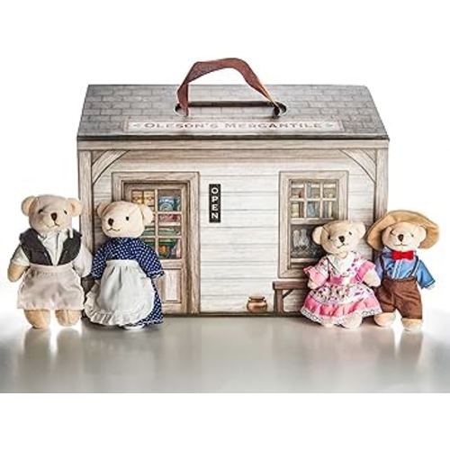 THE QUEEN'S TREASURES My First Little House on The Prairie Handmade Oleson's Bear Family & Mercantile Play Set