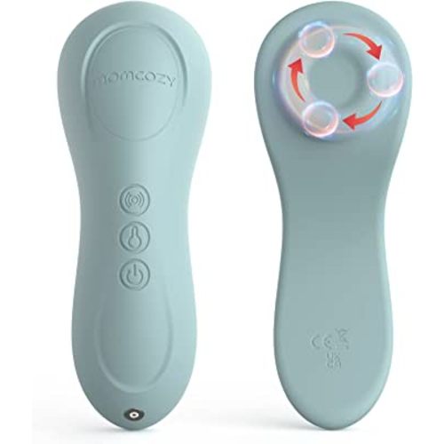Momcozy Kneading Lactation Massager with Heat, 3-in-1 Real-Like Massage for Relieve Clogged Ducts, Breast Massager Warming for Breastfeeding, Improve Milk Flow, Blue-Green