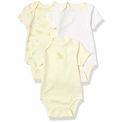 Little Me Baby Gender Neutral 3-Pack 100% Cotton Scratch Free Tag Bodysuits