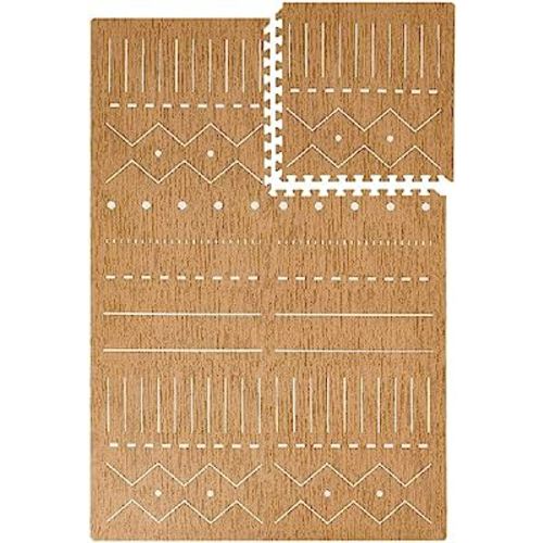Toddlekind Playmat - Premium Foam Playmat, 4 x 6 feet Premium Quality Foam Play Mat for Babies/Toddlers, Stylish, Non-Toxic, Odorless, Berber-Camel (Rustic Tan)