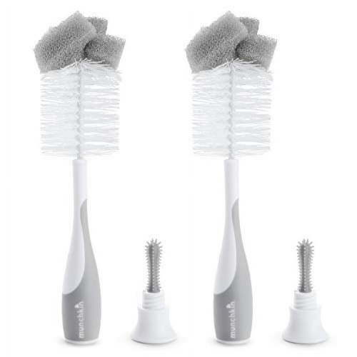 Munchkin Sponge Bottle Brush, .. 2 Pack, Grey