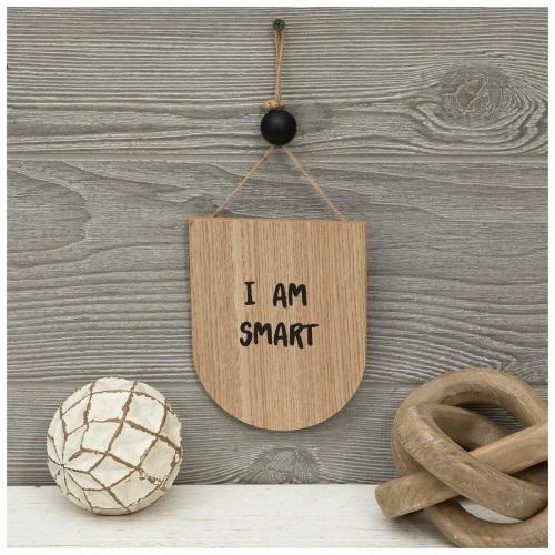 I Am Smart Wood Wall Decor