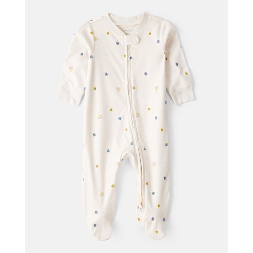 Baby Hanukkah Microprint 100% Cotton Sleep & Play Pajamas - Cream - Carter's | Carter's