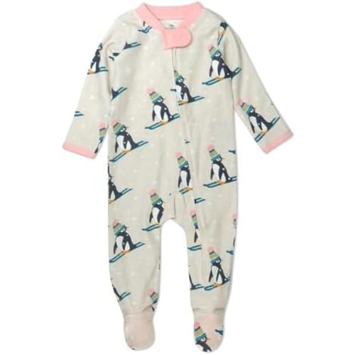 HonestBaby Baby Holiday Sleep & Play Footed One-Piece Pajama Sleeper 100% Organic Cotton