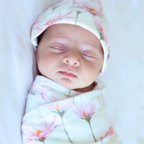 Norani Baby Snugababe Sleep Pod with Arm Inserts - Pink Petals