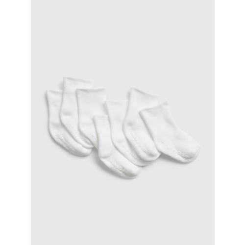 Baby Organic Cotton First Favorite Socks (7-Pack) in white, size: 0-3 M