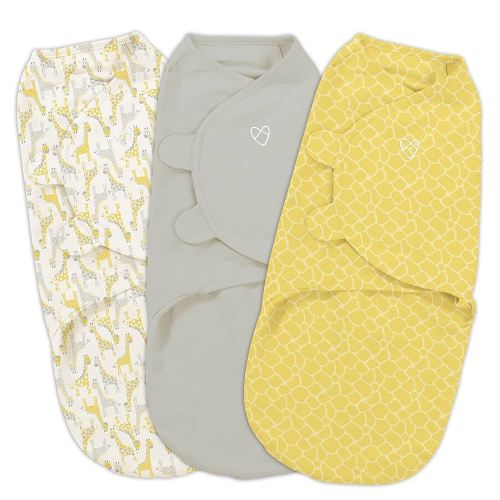 SwaddleMe Original Swaddle - Size Small/Medium, 0-3 Months, 3-Pack (Safari) Easy to Use Newborn Swaddle Wrap Keeps Baby Cozy and Secure and Helps Prevent Startle Reflex