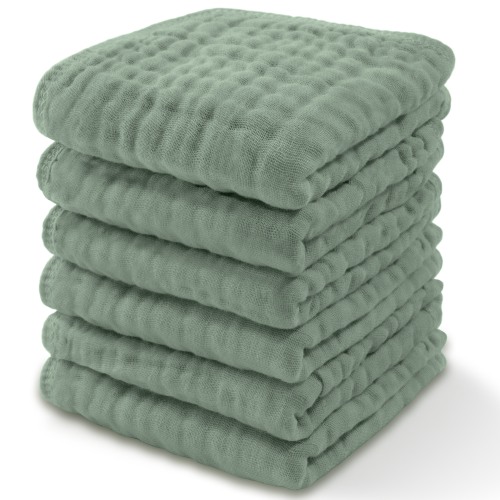 Muslin Washcloths by Comfy Cubs - Fern