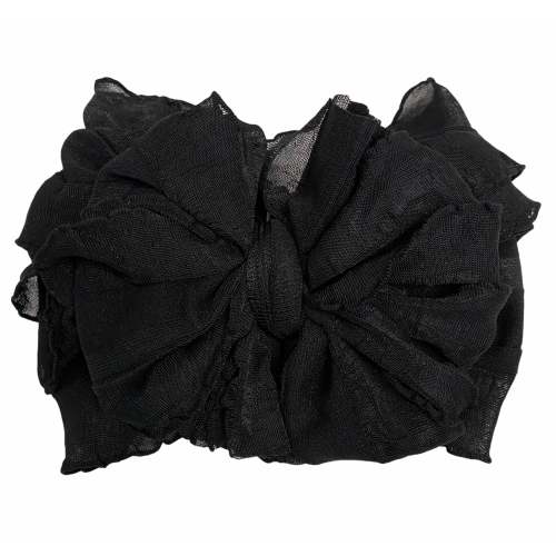 Ruffled Headband- Black