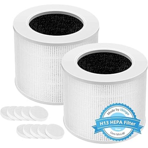 2 Pack Core Mini HEPA Replacement Filter for LEVOIT Core Mini Air Purifiers, 3-in-1 Core Mini-RF Filter Replacement