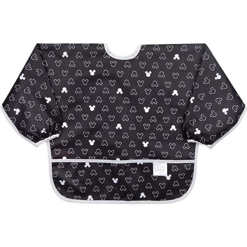 Bumkins Sleeved Bib Baby Bib, Toddler Bib, Smock, Waterproof Fabric, Fits Ages 6-24 Months