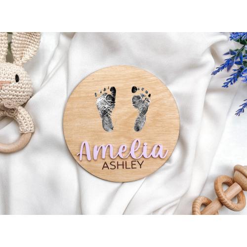 Custom Baby Arrival Announcement Sign, Baby Name With Birth Stats, Baby Name Reveal, Personalized Baby Announcement Sign, Sign for Hospital