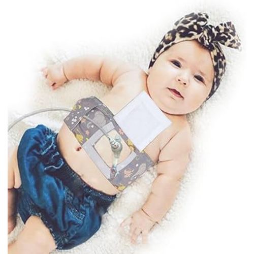 Feeding Tube Belt G-Tube Protective Belt Adjustable G Tube Tummy Time Belt with G Tube Button Cover for Babies Infants Kids