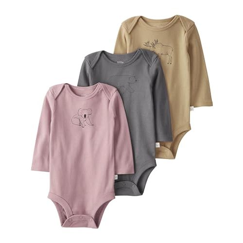 little planet by carter's unisex-baby 3-pack Long Sleeve Bodysuits Made With Organic Cotton