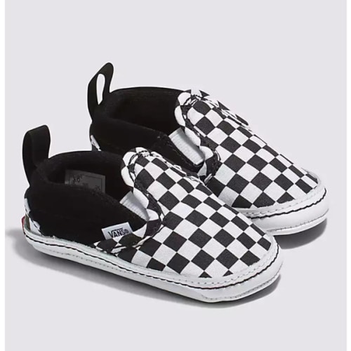 Infant Slip-On V Checkerboard Crib Shoe