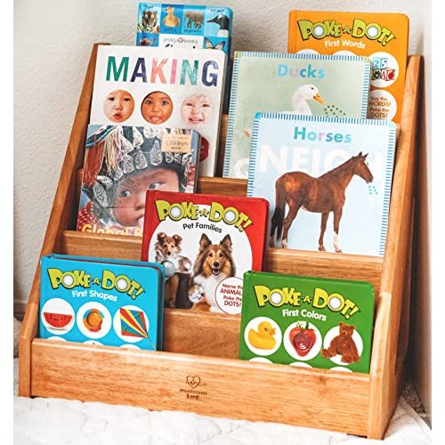 Montessori Bookshelf - Book Display Shelf for Toddler - Forward/Front Facing Bookcase Rack Display
