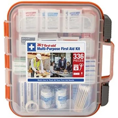 336 Piece First Aid Kit, Plastic Case