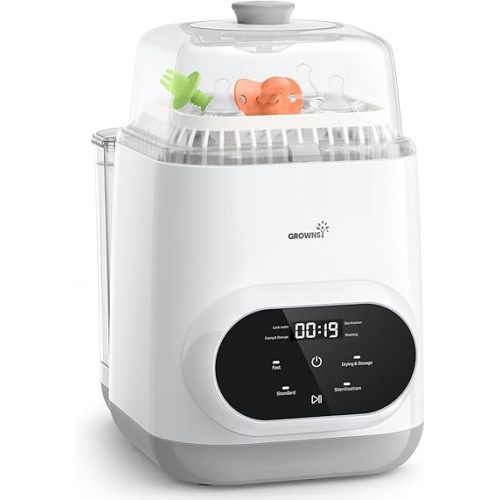 Grownsy EaseClean Bottle Washer Pro | All-in-One Bottle Washer and Sterilizer and Dryer | Baby Bottle Washer for Bottles, Pump Parts & Baby Essentials | Replaces Hand Washing