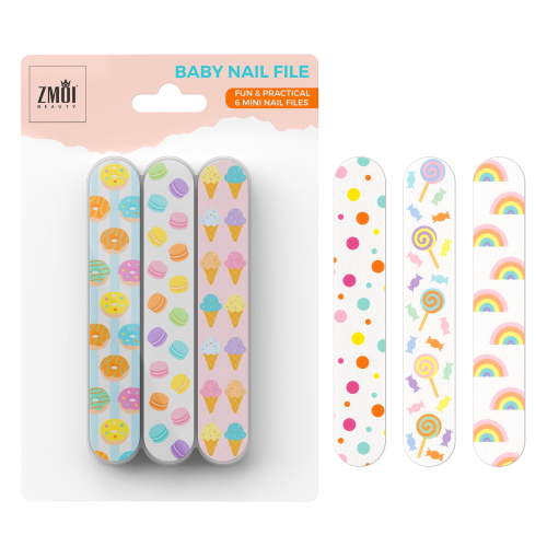 ZMOI, Baby Nail File, Mini Emery Board, Colorful Gentle Care Set