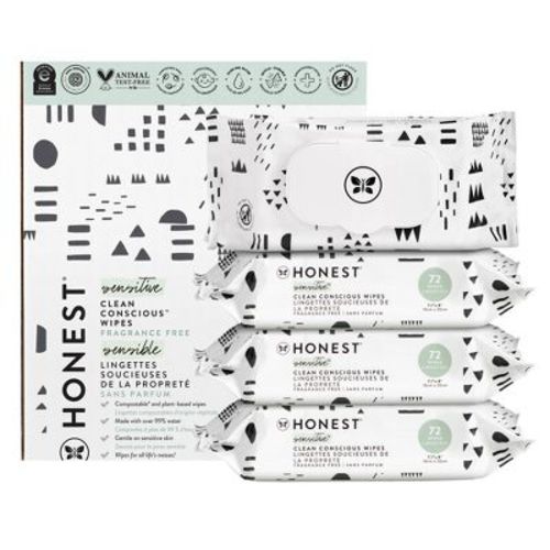 The Honest Company Plant-Based Baby Wipes made with over 99% Water - Pattern Play (Select Count)