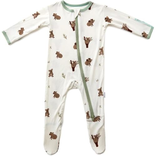 Bamboo Little Soft Baby Footie Pajamas, Baby Clothes, Newborn Sleepers, 95% Viscose and 5% Spandex, 0-24 Months