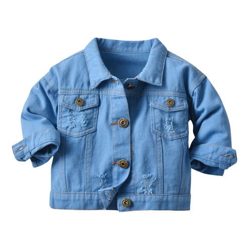 NOLDARES Kids Girls Boys Basic Denim Jacket Classic Coats Jeans Tops Children Casual Outerwear Teen Outfit(Blue,3-6 Months)