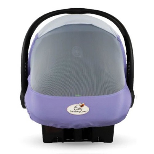 CozyBaby Sun & Bug Cover w/ Lightweight Summer Cozy Cover for Baby Carrier, Color: Rhapsody purple