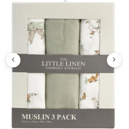 Farmyard Lamb Muslin Wrap 3 Pack