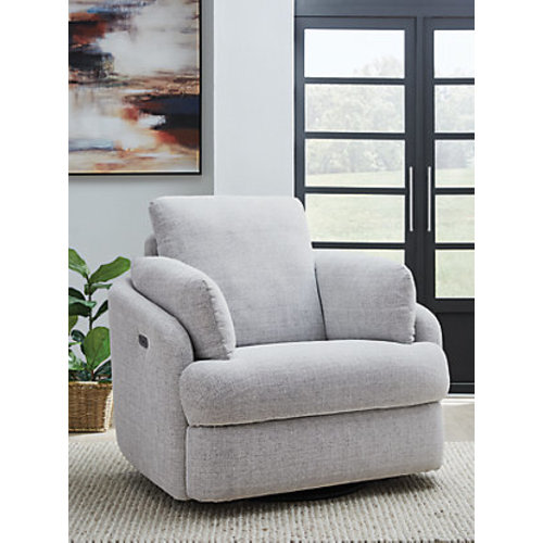 Alainmont Next-Gen Nuvella Performance Fabric Swivel Power Recliner