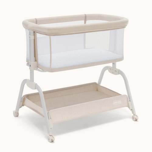 Harppa Cuddly Lite 2-in-1 Baby Bassinet & Bedside Sleeper, Compact Newborn Bed with Rolling Wheels – HARPPA