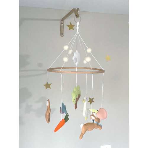 PETER RABBIT MOBILE, Nursery Mobile, Cot Mobile. Mobile Bebe, Baby Shower Gift