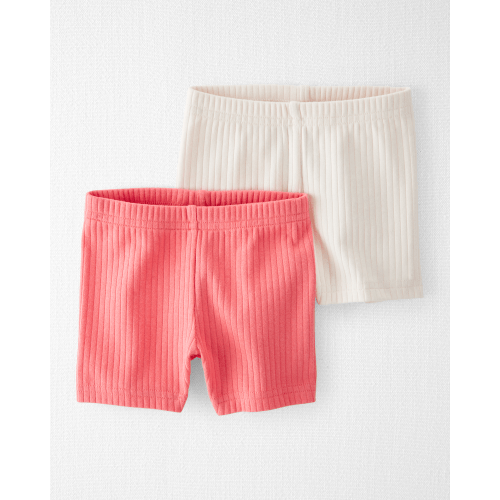 Baby 2- Pack Organic Cotton Ribbed Pedal Shorts - Little Planet | Carter's