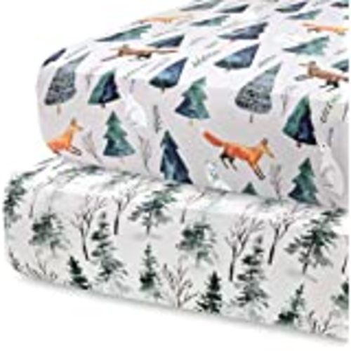 Amazon.com : Sorrel + Fern 2-Pack Fitted Crib Sheets for Standard Crib - Woodland Forest Animals (Woodland Animal Pattern) - Buttery Soft Cotton Blend : Baby