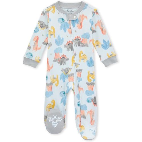 Burt's Bees Baby Sleep and Play Pjs, 100% Organic Cotton One-piece Zip Front Romper Jumpsuit Pajamas