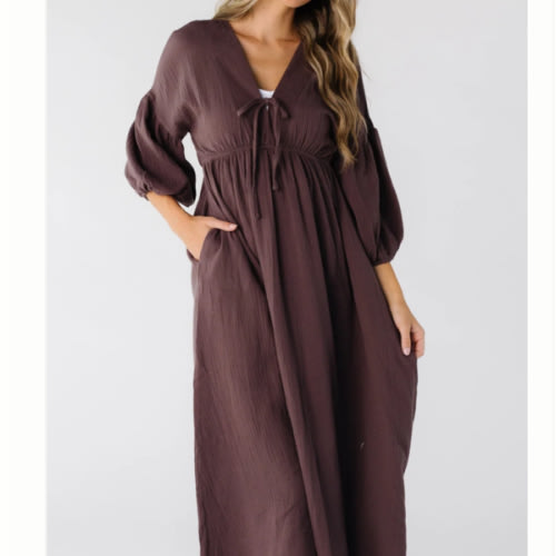Brass & Roe Gauze Tie Front Dress – Called to Surf