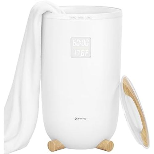 Keenray Towel Warmer for Bathroom, Luxury Towel Warmer Bucket with Timer, LED Display for Time and Temperature, Delay Time Up to 24 Hours, Child Lock, Hot Towel Heater, Gifts for Mom,Dad,Him,Her