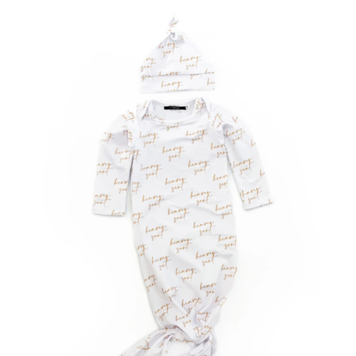 Heaven Sent All Over Print Baby Sleeper & Matching Beanie – AmorClothingCo.