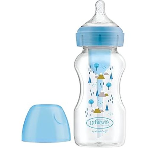 Dr. Brown's Anti-colic Bottle Wide Mouth Options+ 270ml Blue - Forest Bottle +0 months : Amazon.es: Baby Products