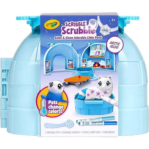 Scribble Scrubbie Pets Arctic Igloo, Color Change Pets & Storage Case, Gift for Girls & Boys